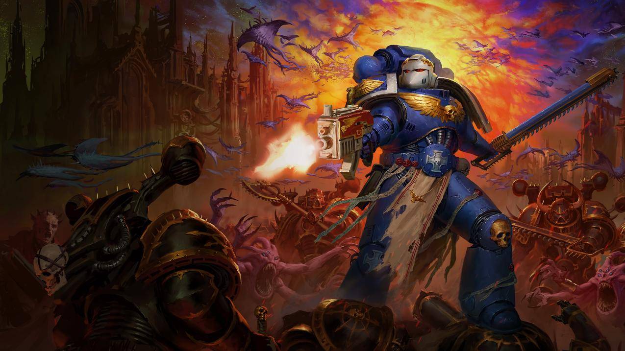 《战锤 40000 Warhammer 40000  Boltgun Key Art》4K游戏壁纸