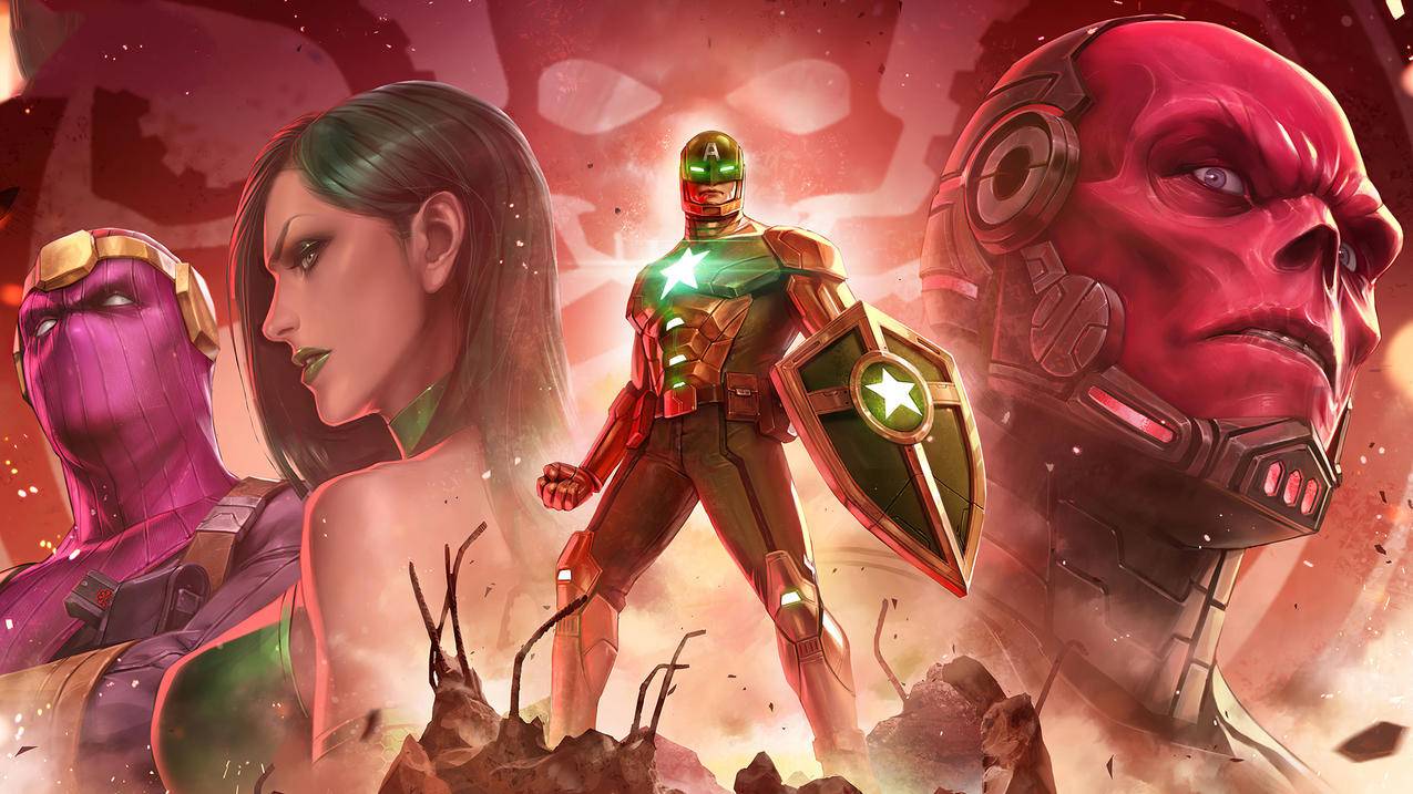 《漫威未来之战 marvel future fight》美国队长 4K高清壁纸