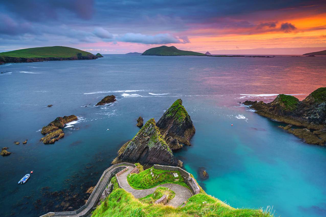 海边风景 日落 岩石 4K风景壁纸3840x2560
