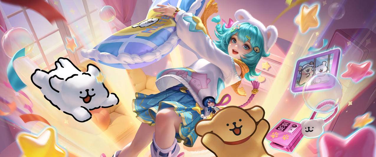 小乔 线条小狗 王者荣耀3440x1440带鱼屏壁纸免费