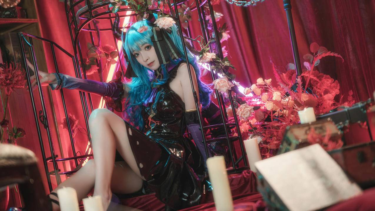 cos Miku小恶魔 美女 4k电脑壁纸 4k手机壁纸