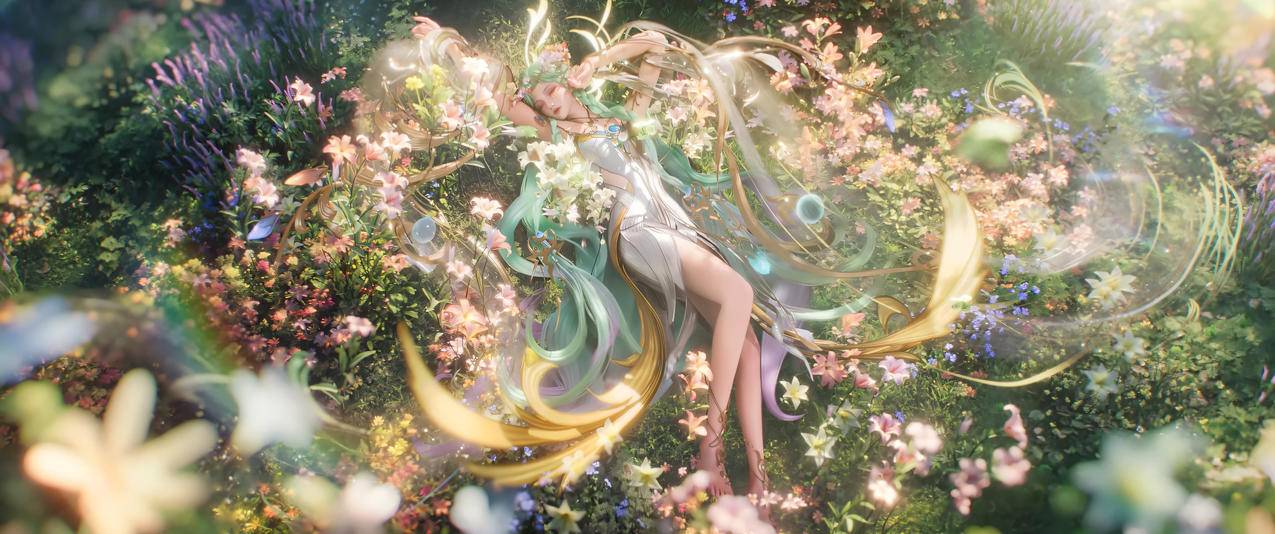 貂蝉慕夏新皮肤 唯美 3440x1440带鱼屏游戏壁纸