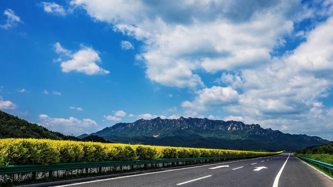 风景蓝天白云远山高速公路道路高清壁纸 图片编号 壁纸网