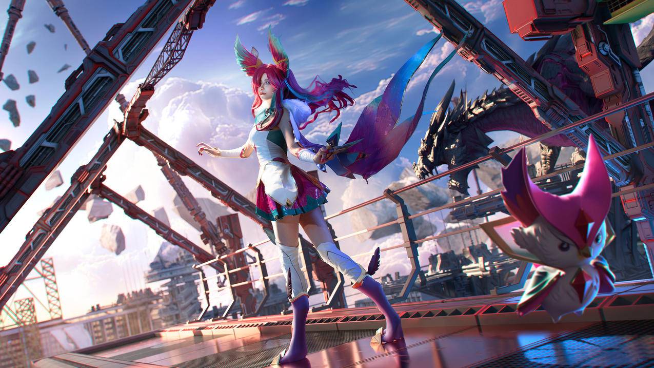 英雄联盟lol手游 星之守护者霞 美女cos 4K高清壁纸