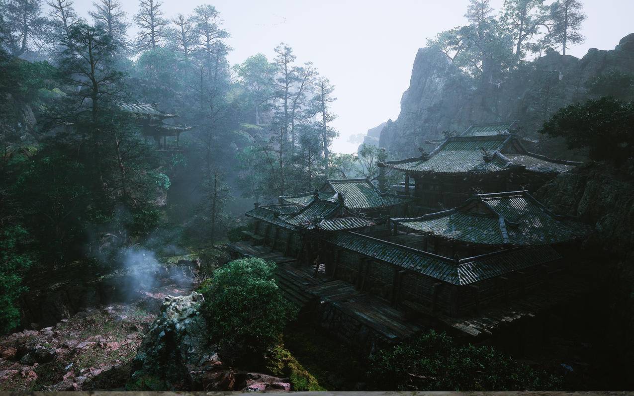 黑神话之悟空 寺庙 房子 高清游戏风景电脑壁纸2560x1600