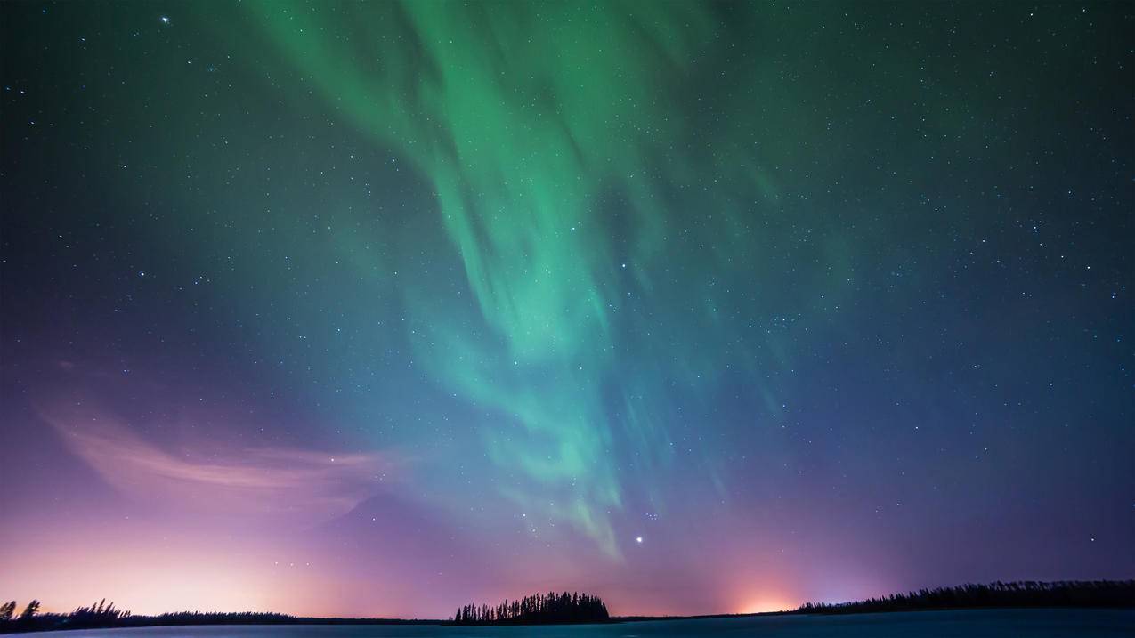 北极光 星空 夜景 4k风景壁纸