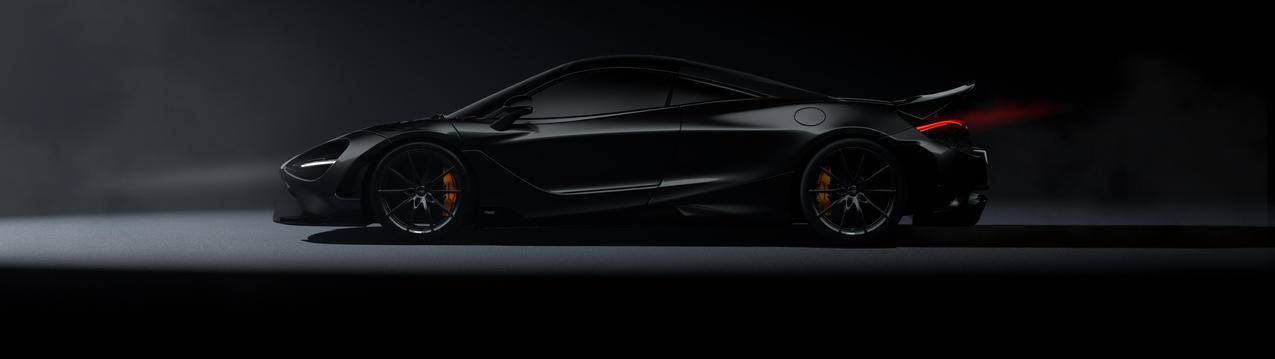 黑酷迈凯伦McLaren 765LT 3840x1080双屏电脑壁纸