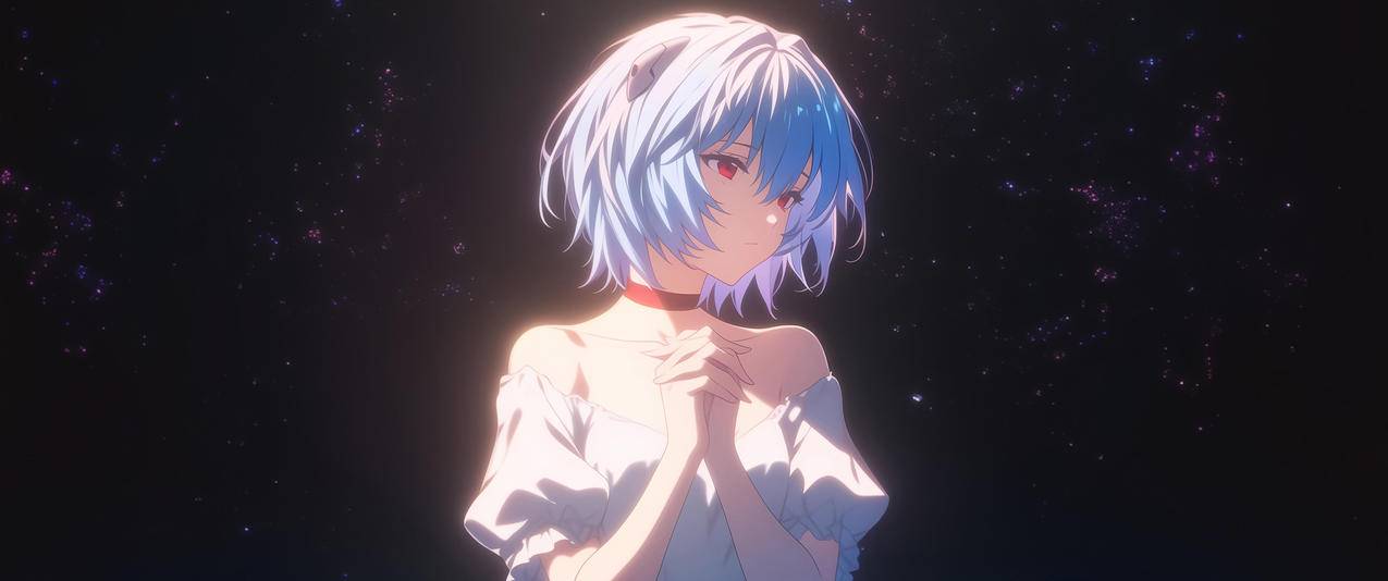 绫波丽 星空 梦幻唯美3440x1440带鱼屏壁纸