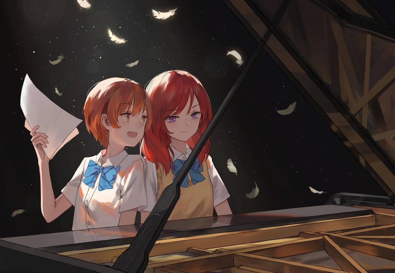 love live学园偶像 两个女孩 4K动漫壁纸