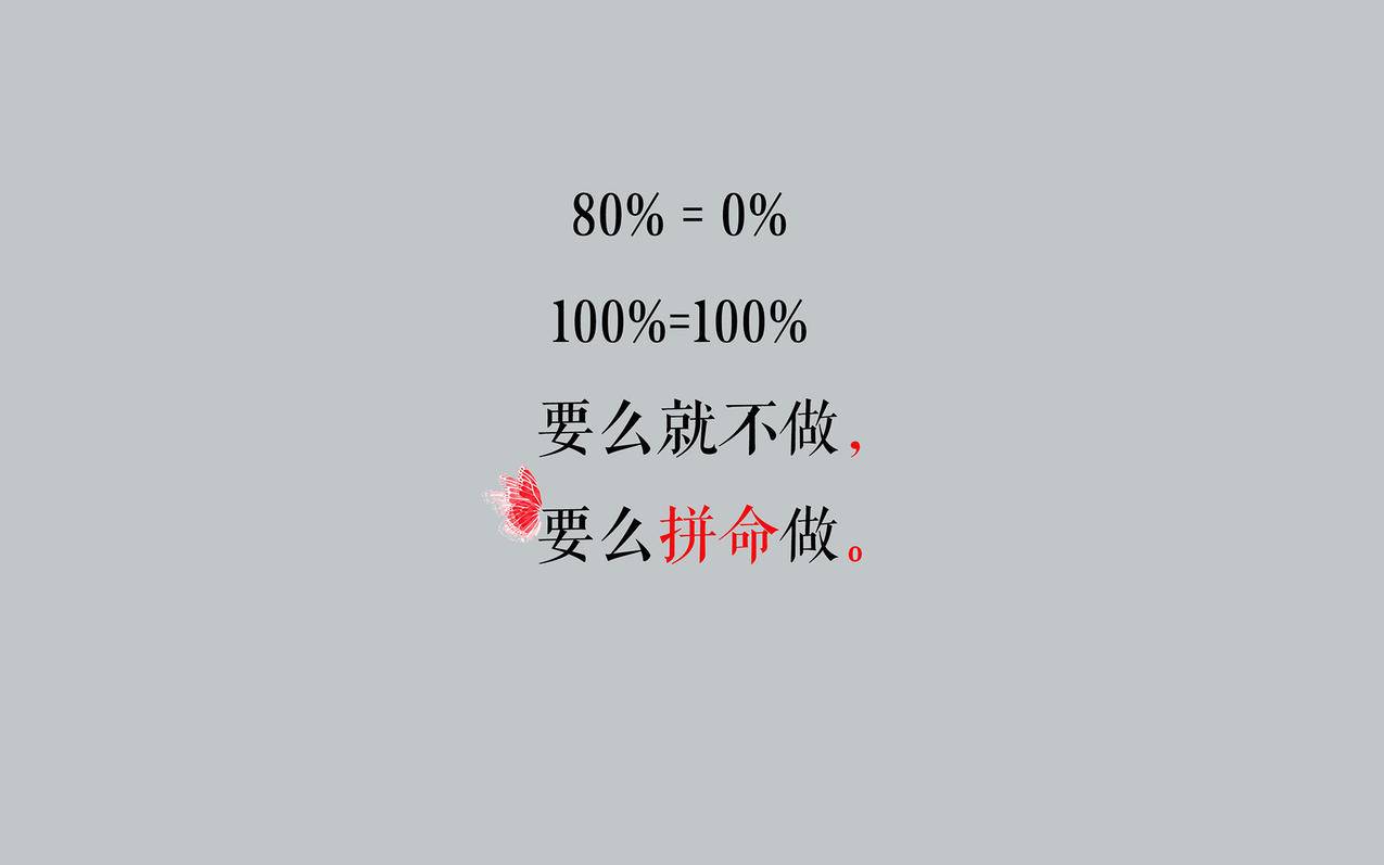 文字控埋头苦干高清壁纸