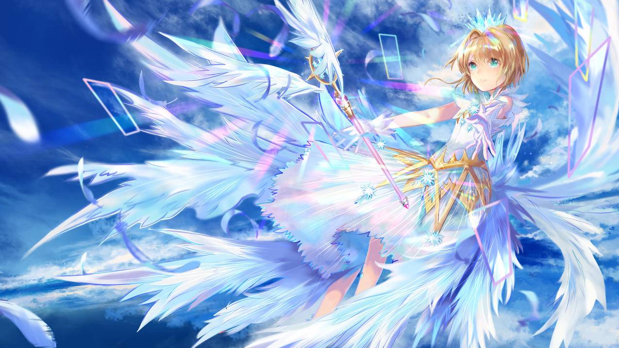 《魔卡少女樱》翅膀 4K高清动漫壁纸