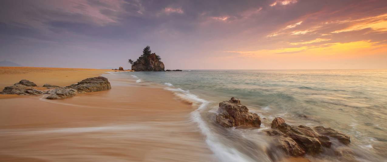 海边 礁石 4k唯美风景