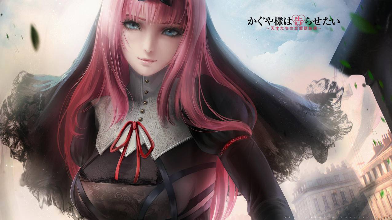 天才们的恋爱头脑战 Older Chika Fujiwara美女插画 4K游戏高清壁纸