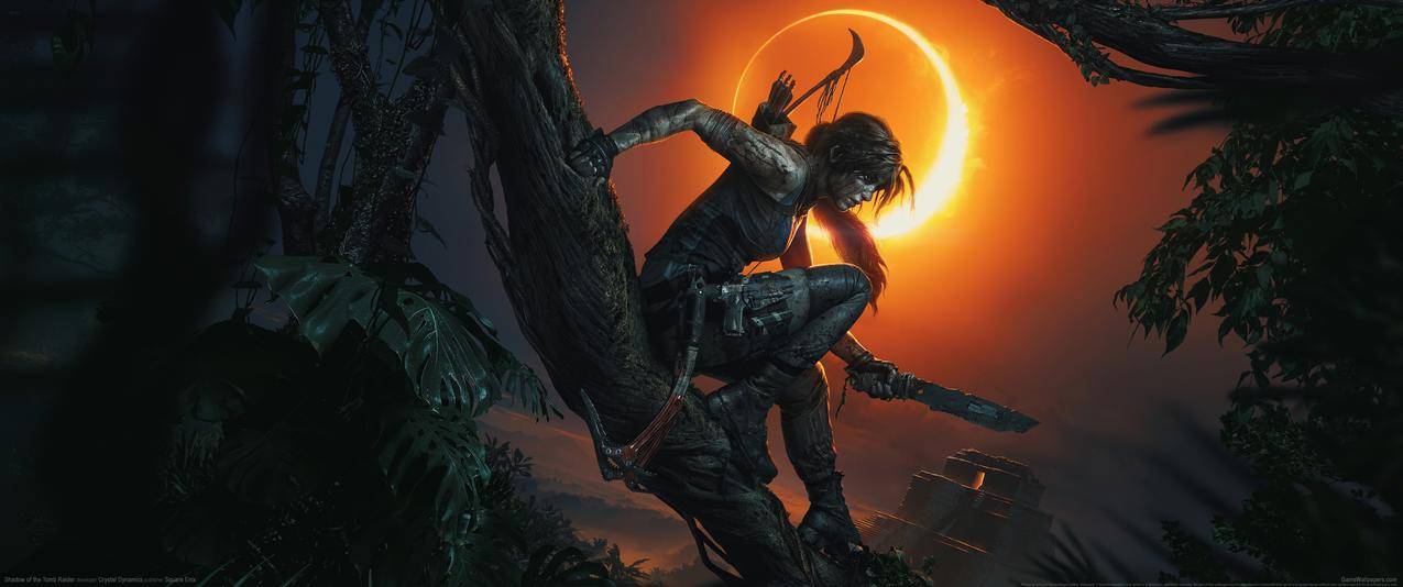 古墓丽影暗影ShadowoftheTombRaider带鱼屏壁纸