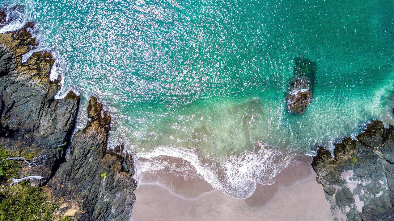 风景海洋天堂大海海岸线高清壁纸