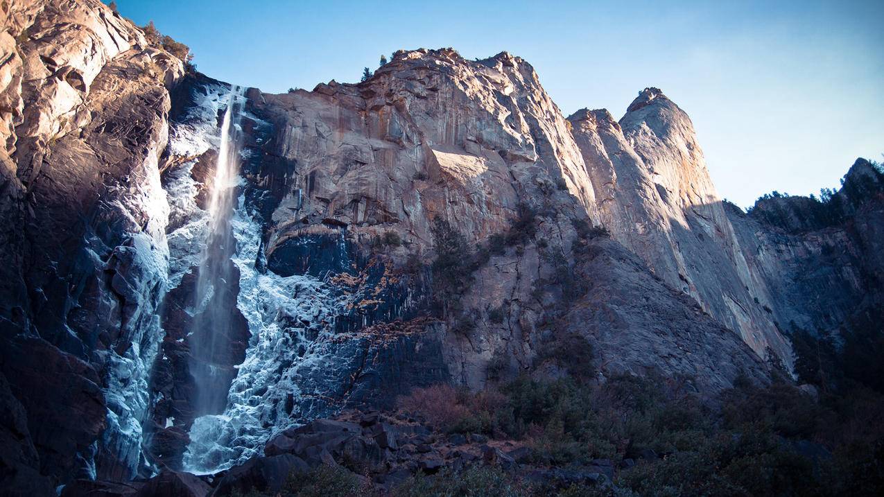 风景自然风光山水瀑布意境高清壁纸