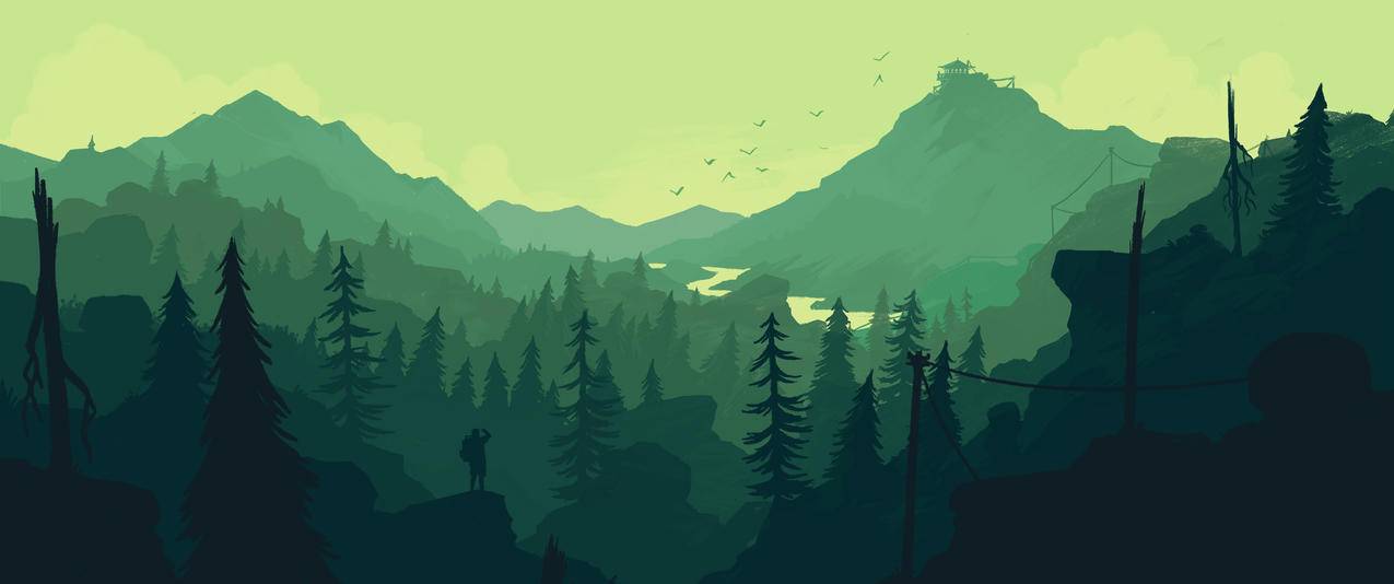 Firewatch场景3440x1440带鱼屏壁纸