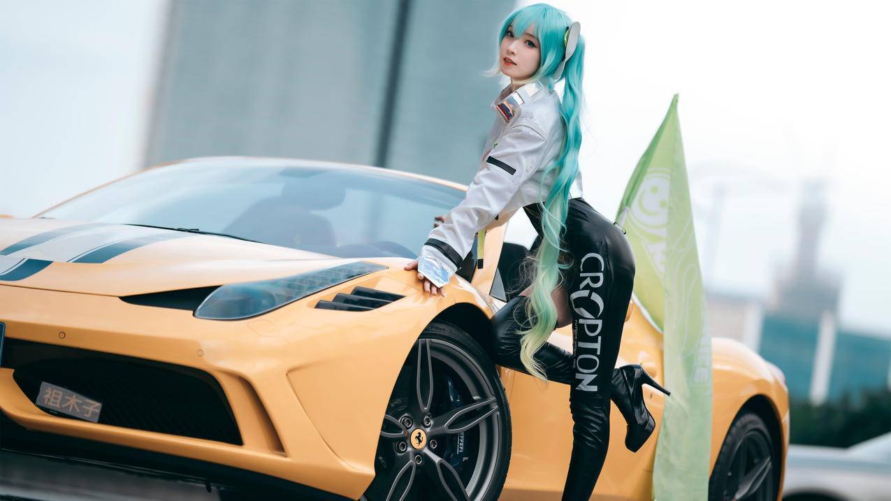 汽车 车模 cosplay 美女 5k电脑壁纸