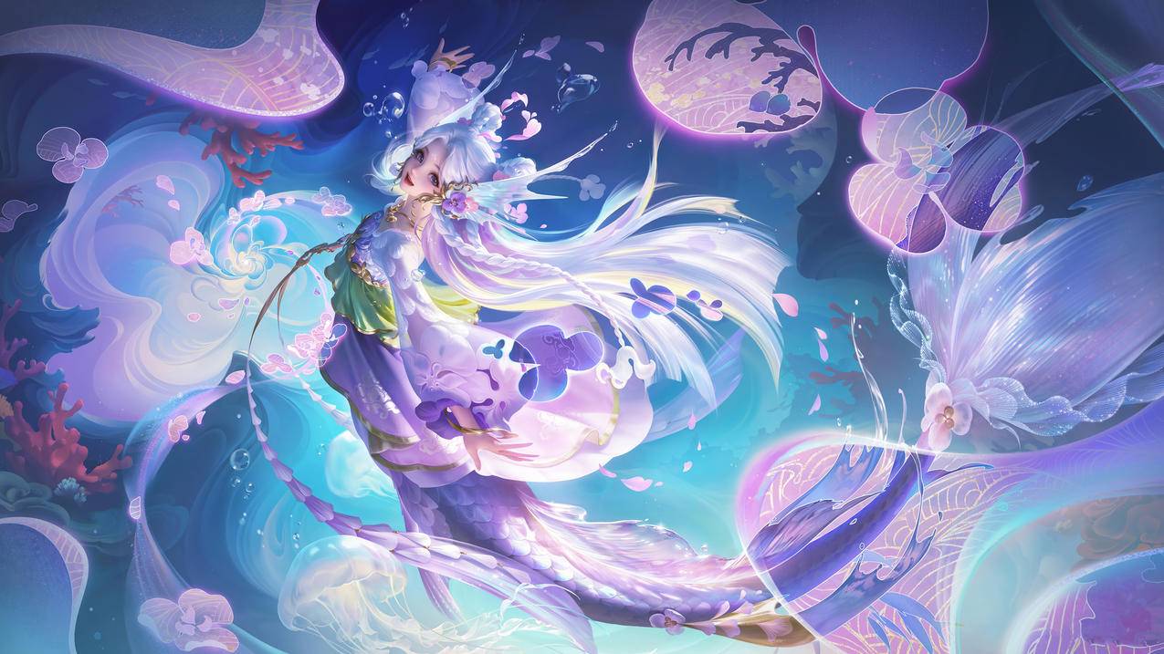 王者荣耀 朵莉亚山海奇都幻珠鲛人 4K高清游戏壁纸