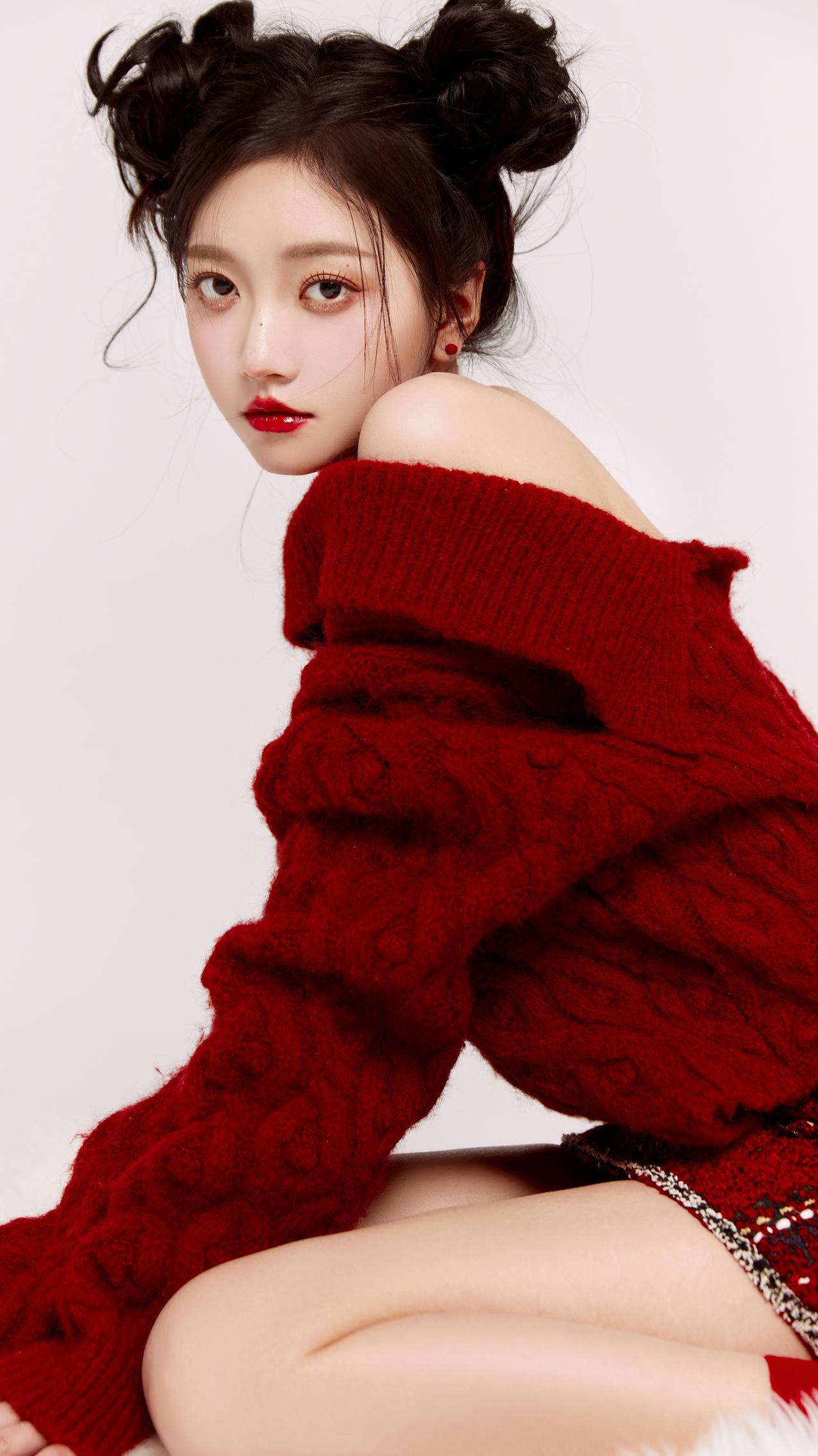 亚洲人，红色的帽子，时尚，毛衣，美女预览 | 10wallpaper.com