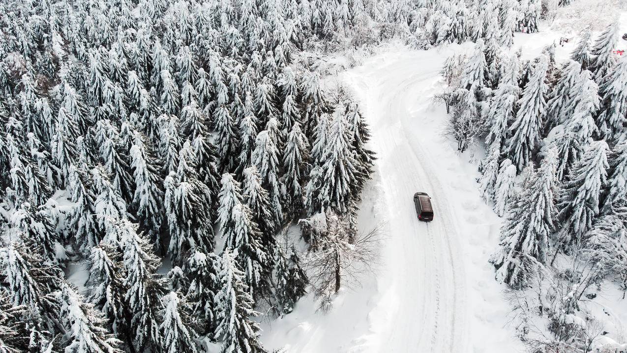 雪景 汽车 风景 高清 4k电脑壁纸 4k手机壁纸