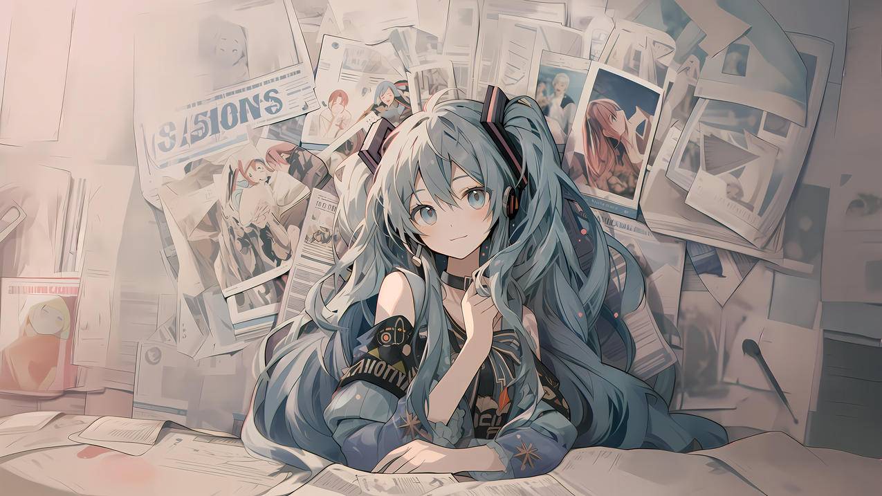 海报 报纸墙 初音未来 4K动漫壁纸 3840x2160