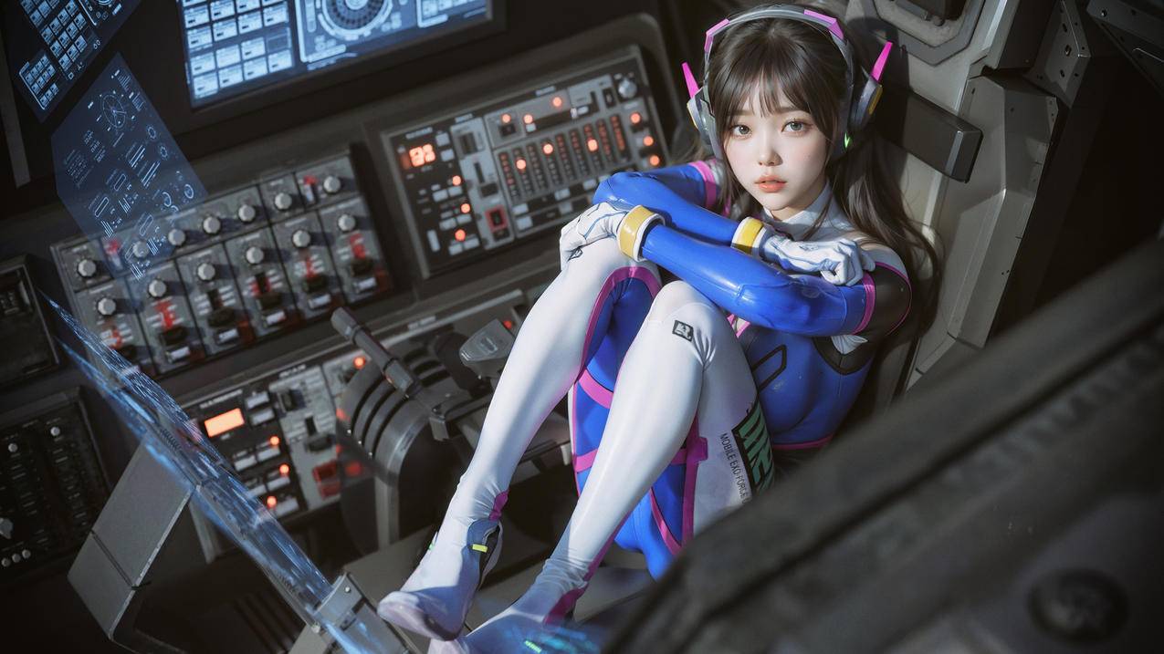 守望先锋 D.Va 同人 操作台 4K高清壁纸