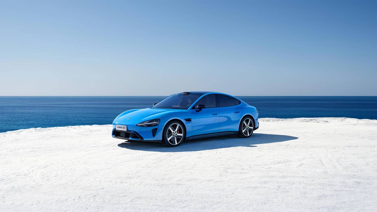 小米新一代SU7 蓝色 4K壁纸 3840x2160