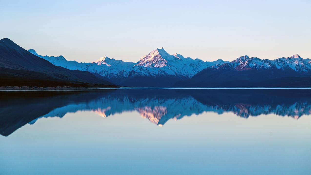 美丽雪山湖泊 风景 4k高清壁纸