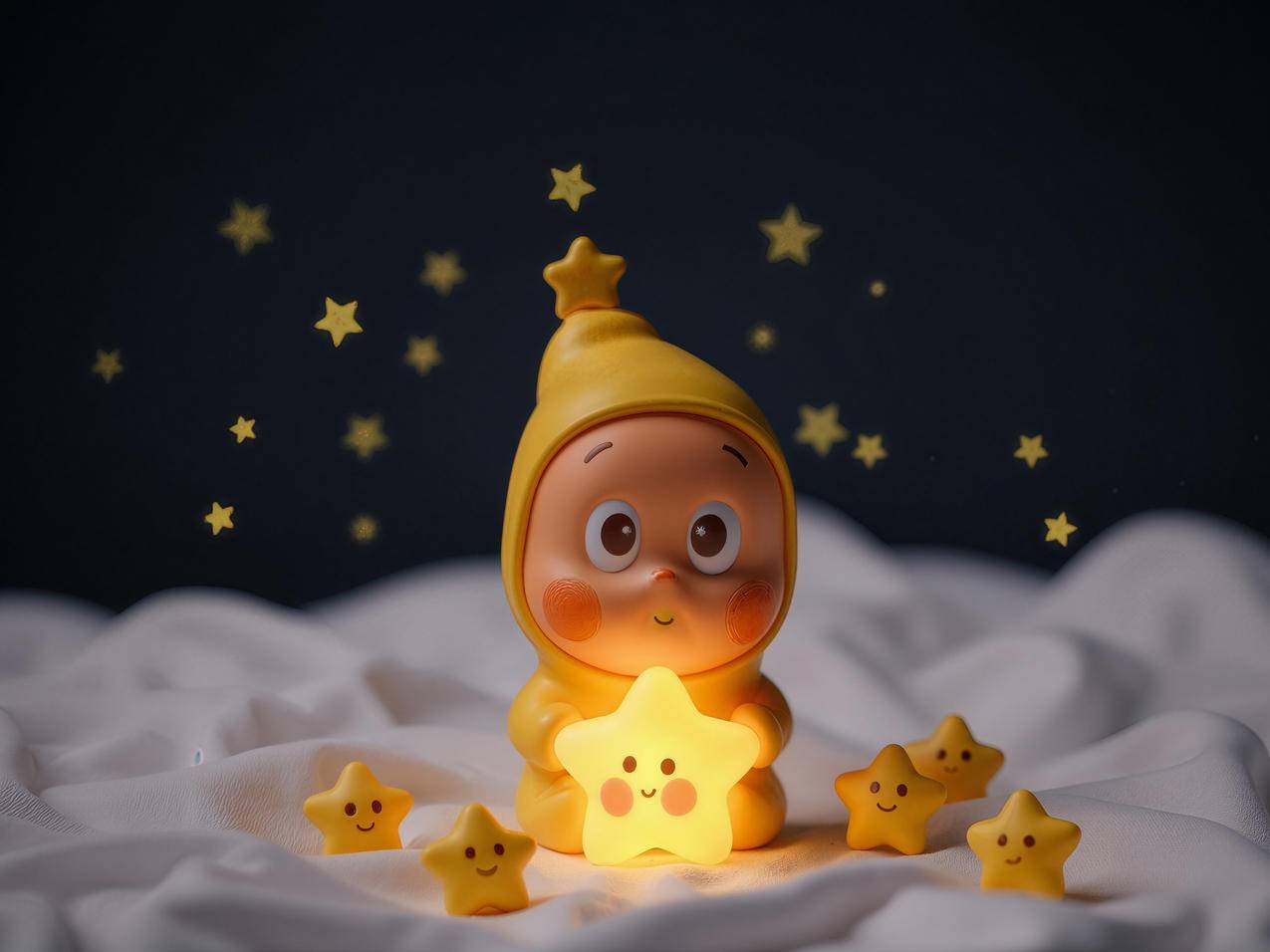 可爱星星人 星星 暗色 4K平板壁纸高清