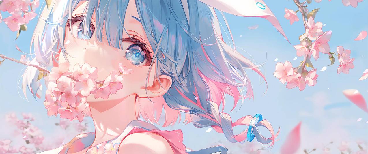 阿洛娜 樱花3440x1440带鱼屏桌面壁纸