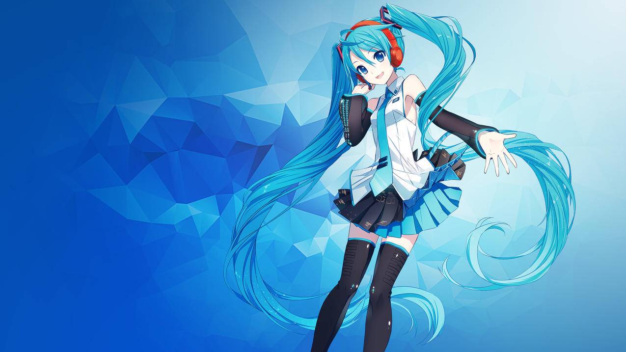 可爱女生初音未来长发好看的动漫4k壁纸