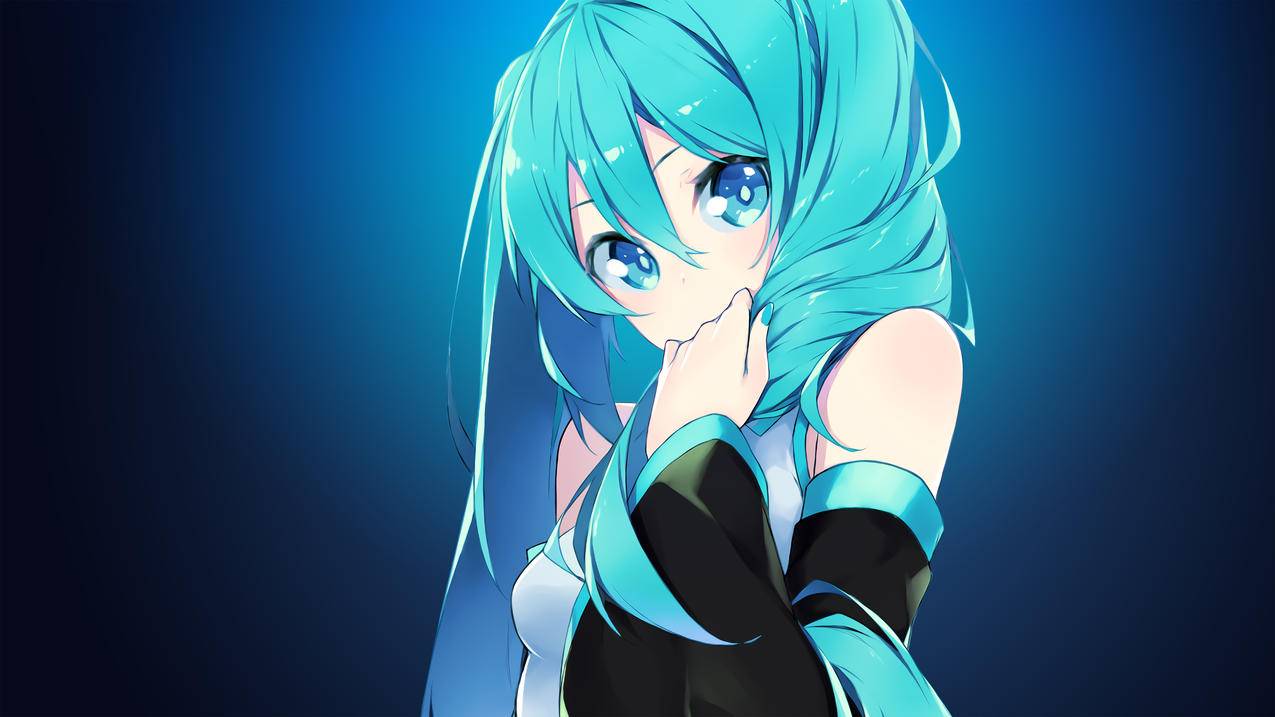 初音未来 萌萌的女孩 4K动漫高清壁纸