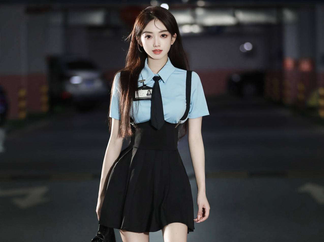 jk制服3d美女拼图桌面壁纸-壁纸图片大全