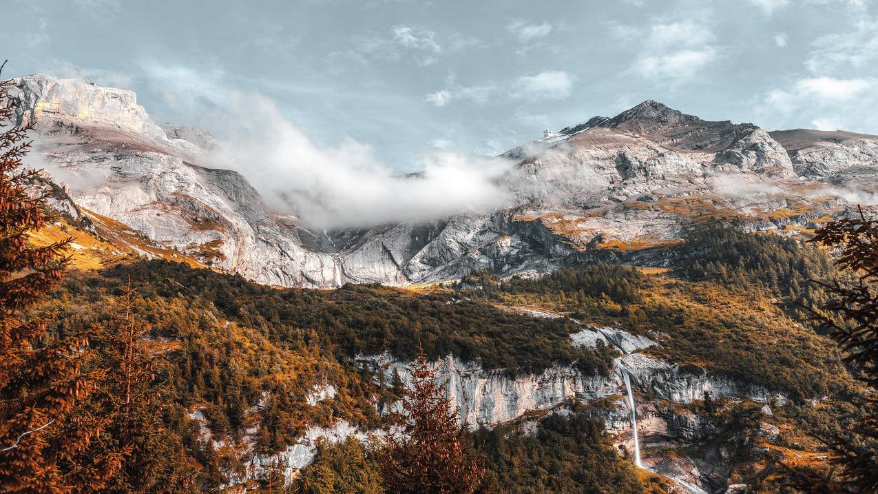 风景森林山川云雾4k壁纸