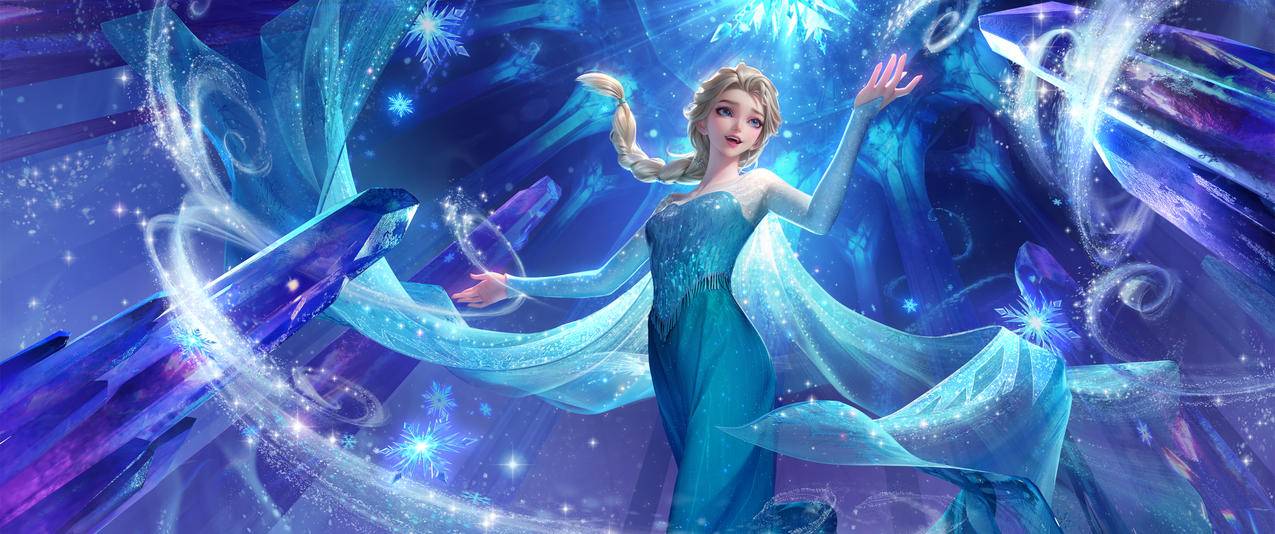 甄姬雪境奇遇闪光 王者荣耀高清3440x1440带鱼屏壁纸