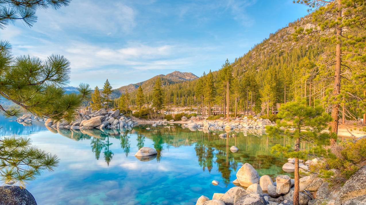 美国太浩湖LakeTahoe塔霍湖风景宽屏高清壁纸