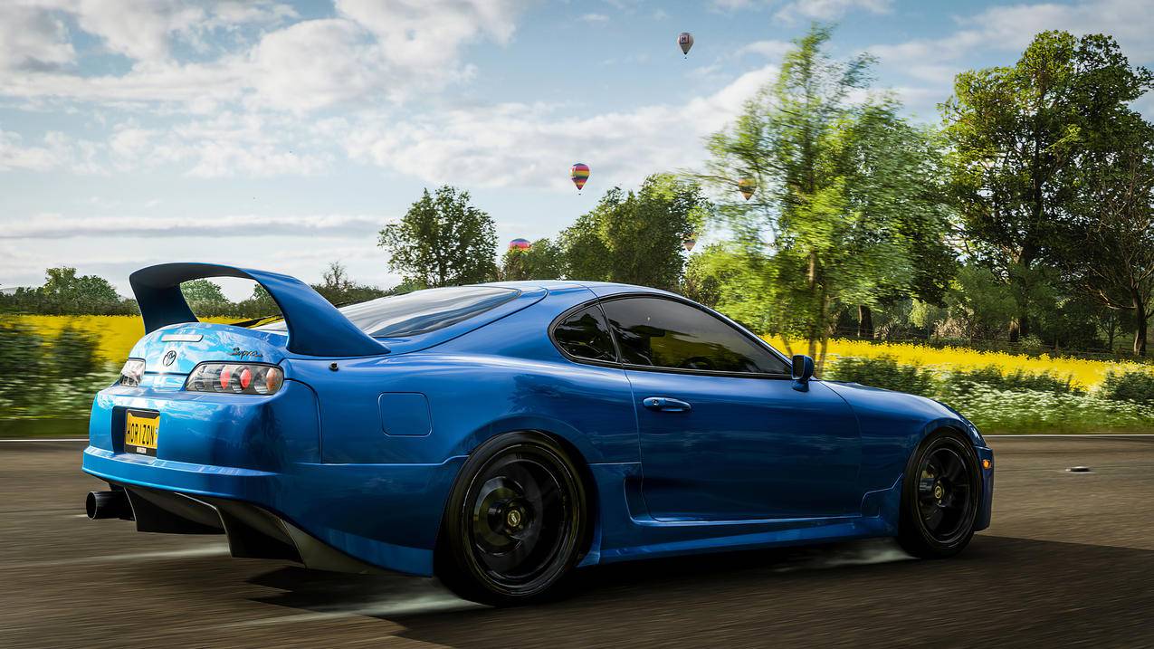 《极限竞速地平线4Forza Horizon4》蓝色车 城市 4K高清壁纸