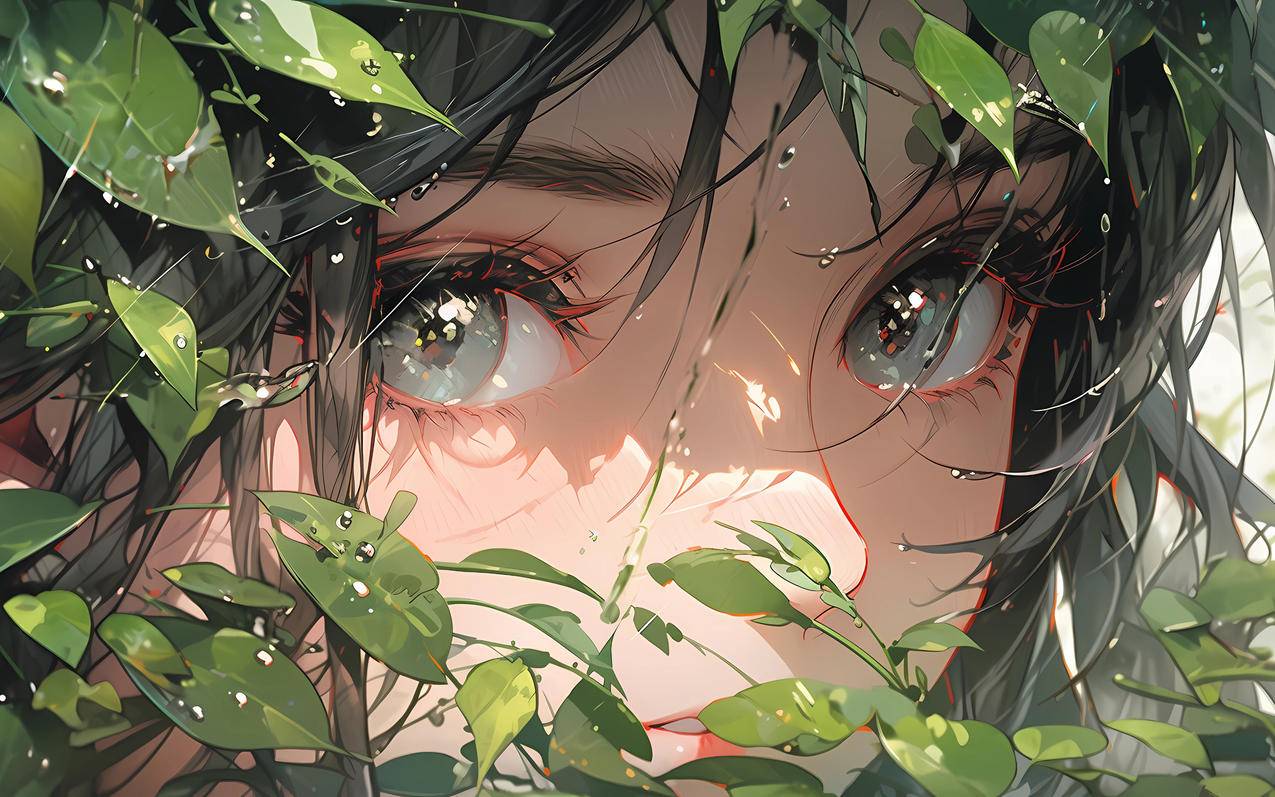 草丛精灵女孩 车机动漫壁纸横屏3200x2000