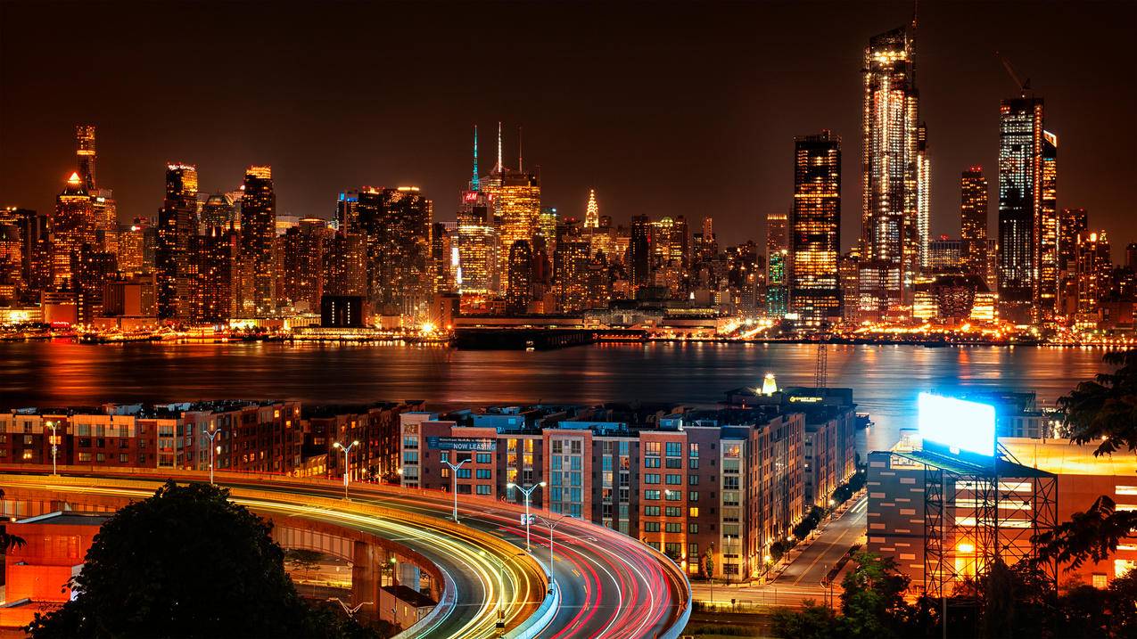 纽约城市夜景 4k风景高清壁纸