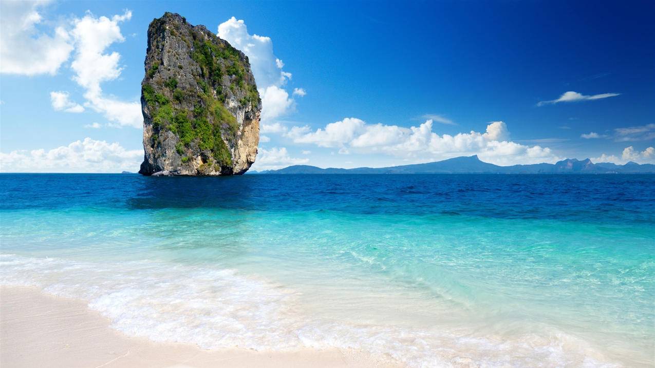风景海洋天堂大海沙滩海浪高清壁纸