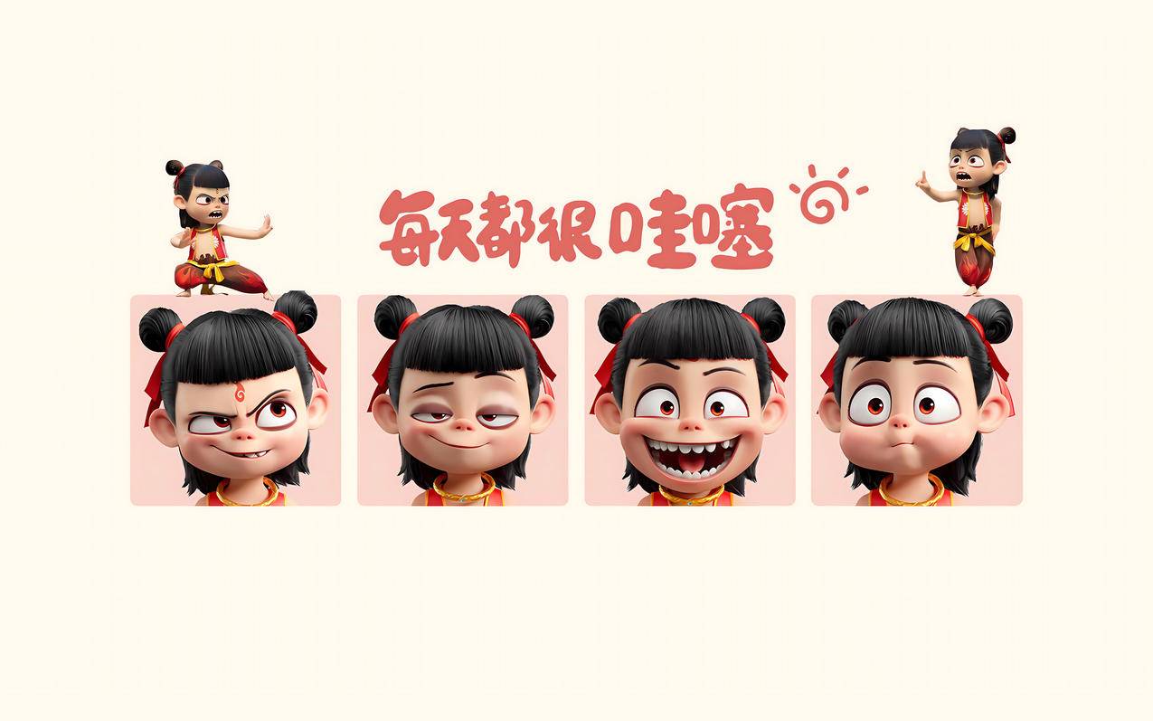 哪吒 每天都很哇塞 打工人 电脑壁纸4k超清 3840x2400