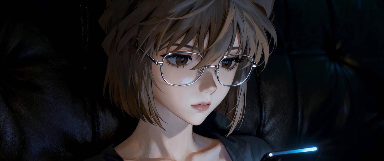 灰原哀 雪莉 暗黑 3440x1440带鱼屏壁纸