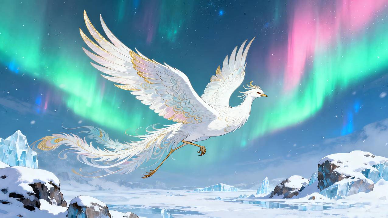 北极 白凤凰4k壁纸