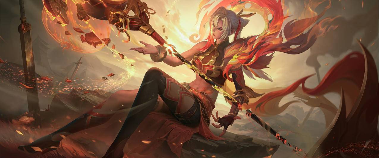钟无艳 戍鼓铭心 王者荣耀 3440x1440带鱼屏游戏壁纸