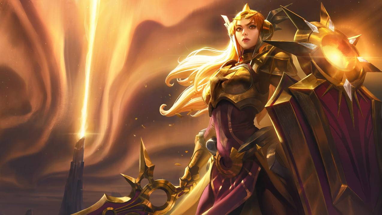 曙光女神 原画 同人 蕾欧娜《英雄联盟LOL》 4K超清壁纸