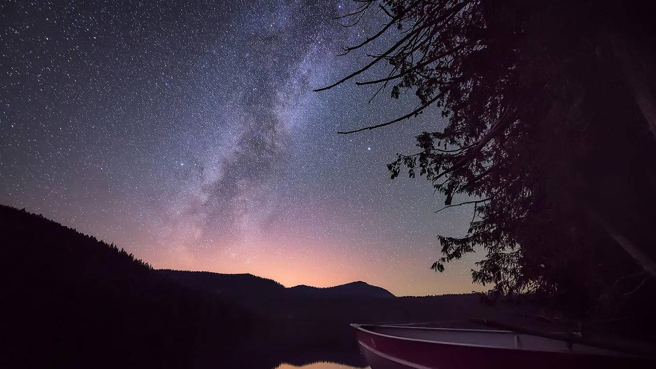 夜景星空银河4k图片