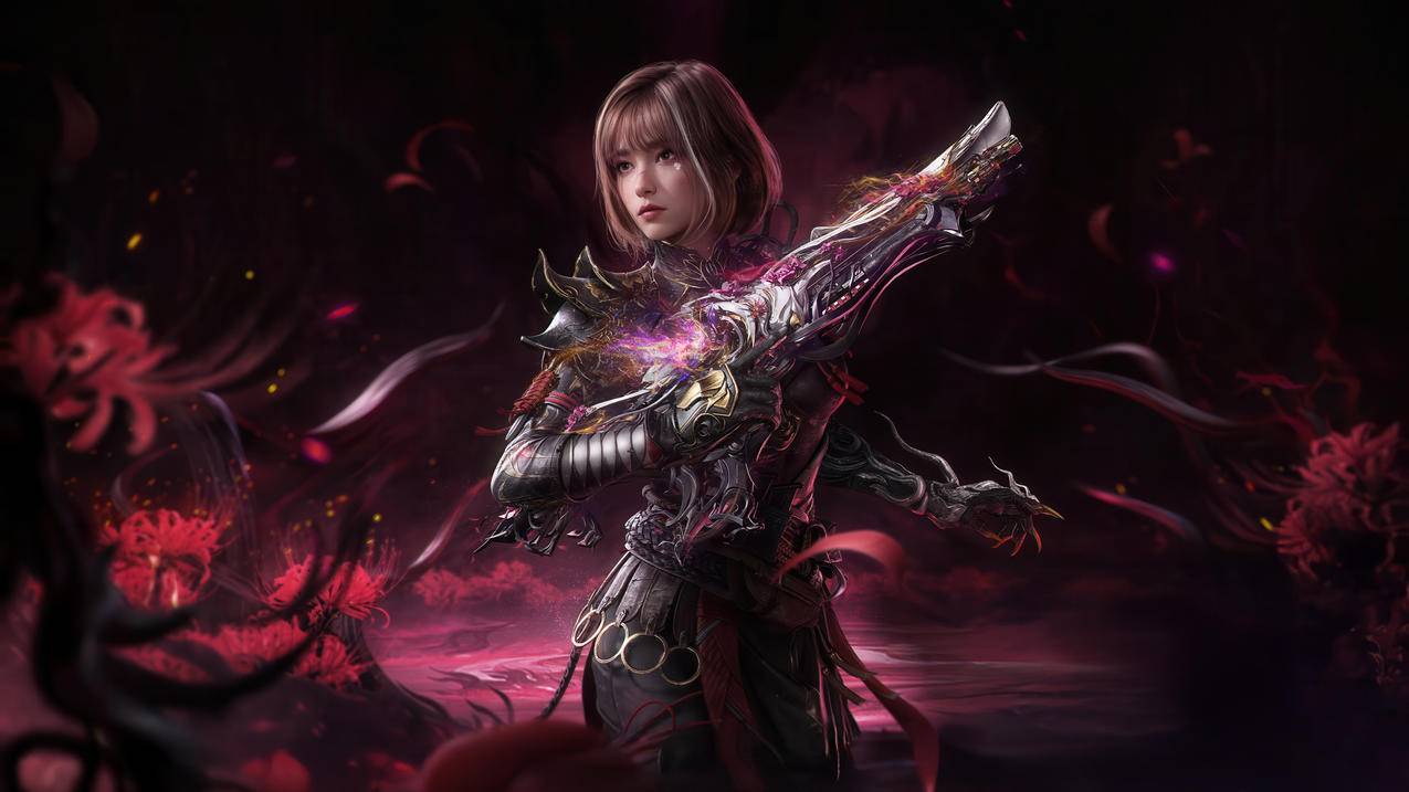 《使命召唤 Call Of Duty》红色彼岸花 游戏美女 4K壁纸
