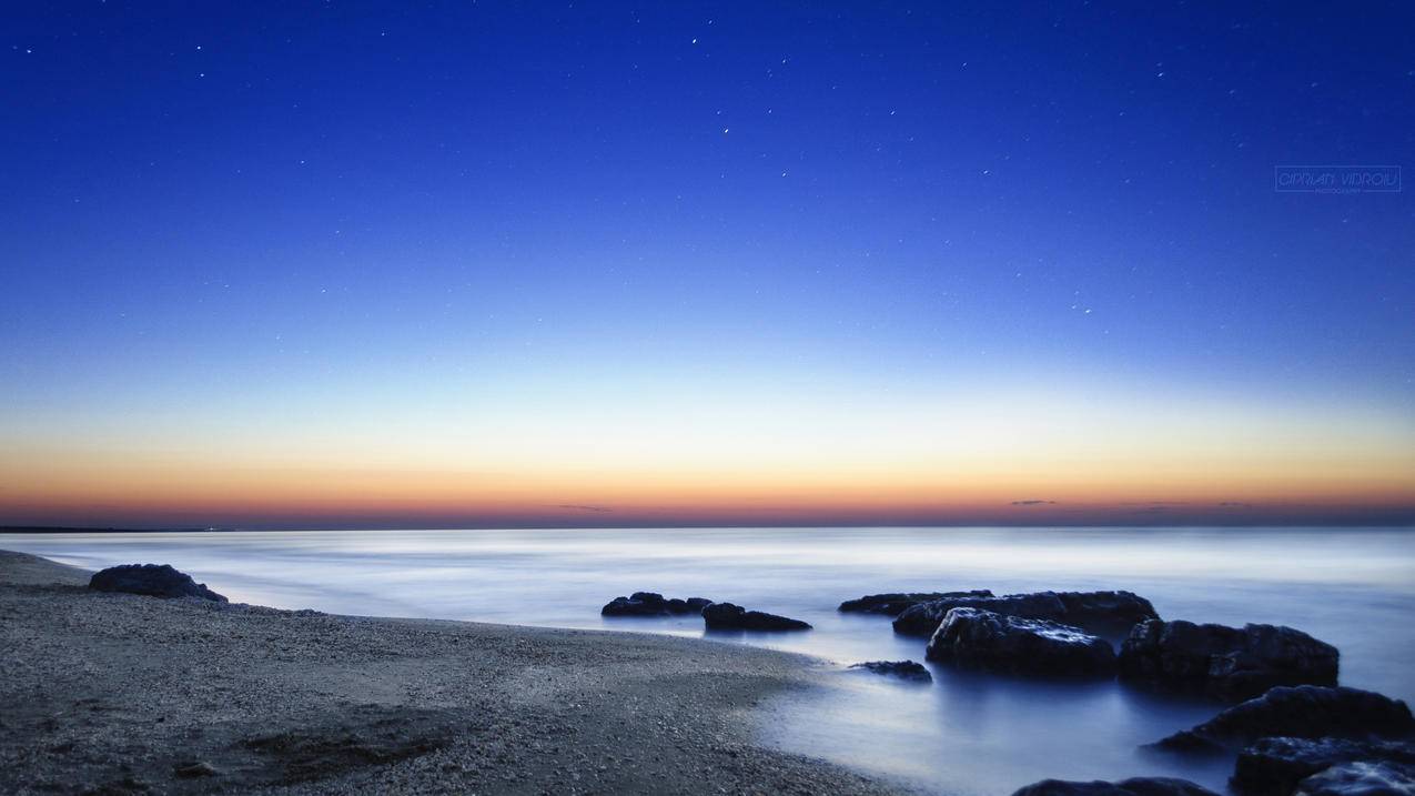 日出海滩风景4k壁纸