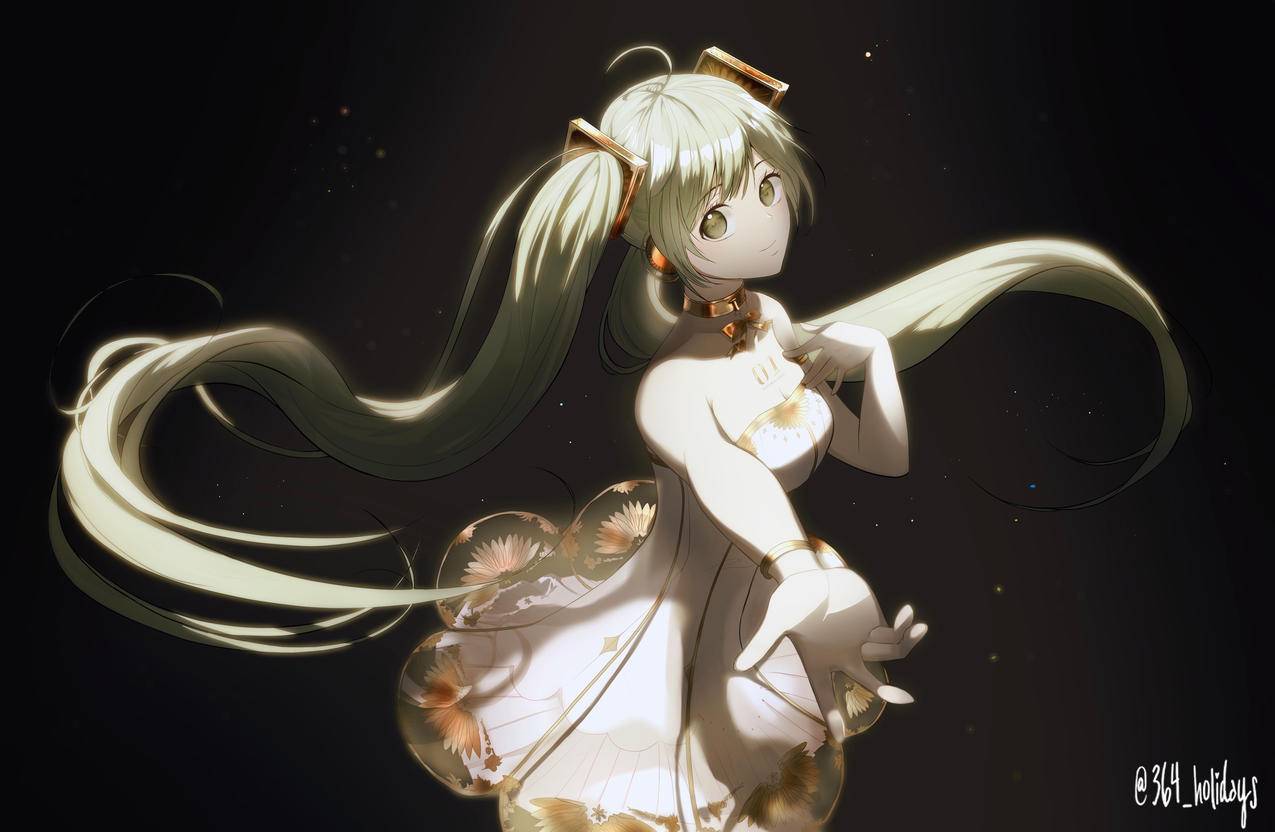 灯光 舞蹈 初音未来 4K高清动漫壁纸